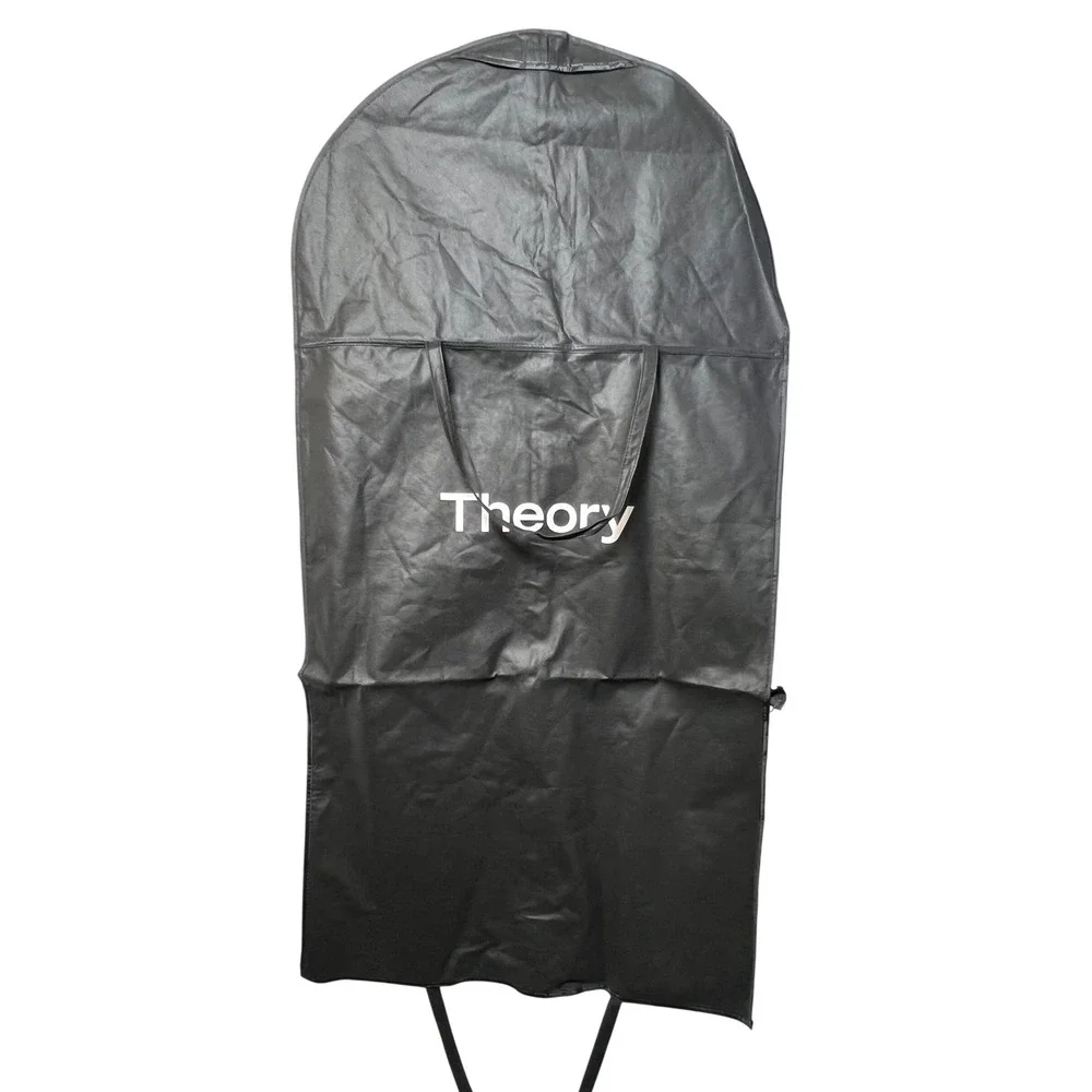 Theory Unisex Garment Bag Travel Suit Cover OS Black Logo Folding Carrier Bag